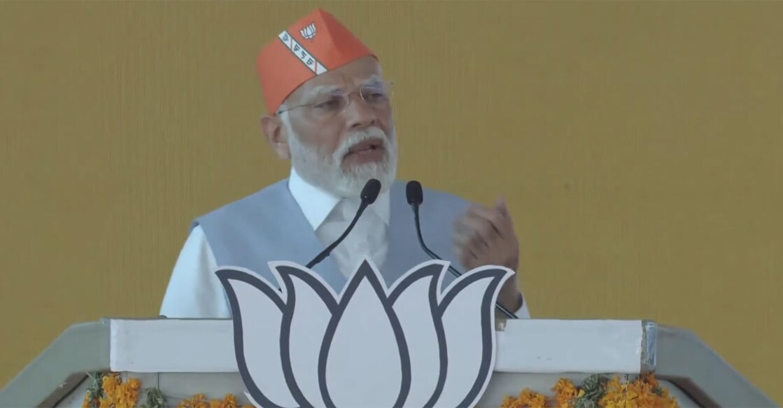 narendra-modi-tvm-new പ്രധാനമന്ത്രി നരേന്ദ്ര മോദി തിരുവനന്തപുരത്ത് പ്രസംഗിക്കുന്നു. (Photo: @BJP4India)