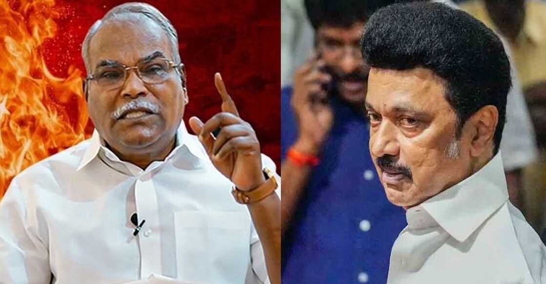 തമിഴ്നാട് സിപിഎം സംസ്ഥാന സെക്രട്ടറി കെ.ബാലകൃഷ്ണൻ 
(Photo:@kbcpim/X) , എം.കെ.സ്റ്റാലിൻ (PTI Photo/R Senthil Kumar)