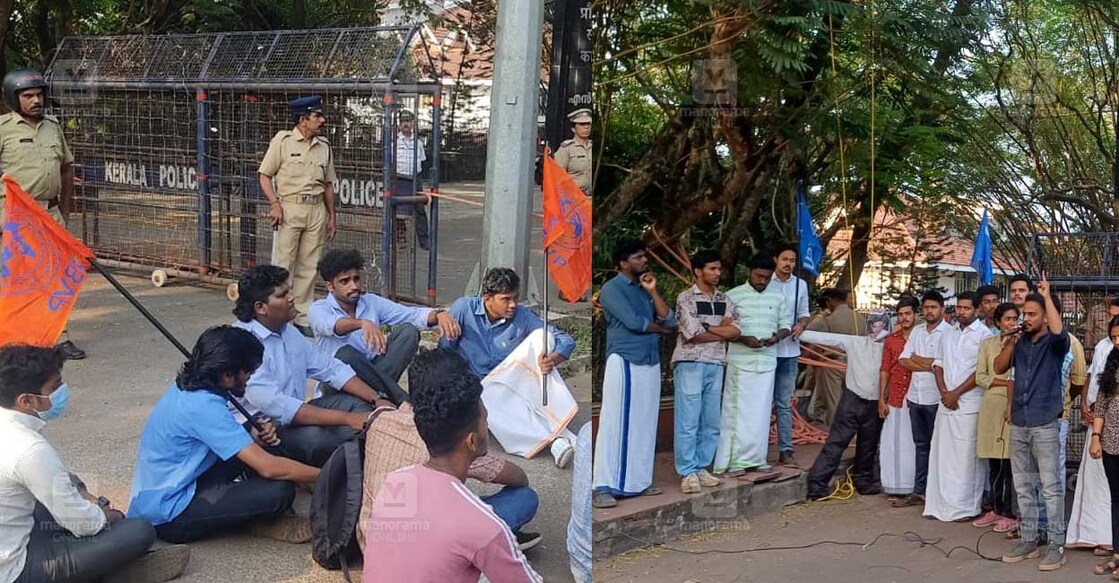 കാലിക്കറ്റ് എൻഐടി ക്യാംപസിൽ നടന്ന എബിവിപി, കെഎസ്‍യു പ്രതിഷേധം