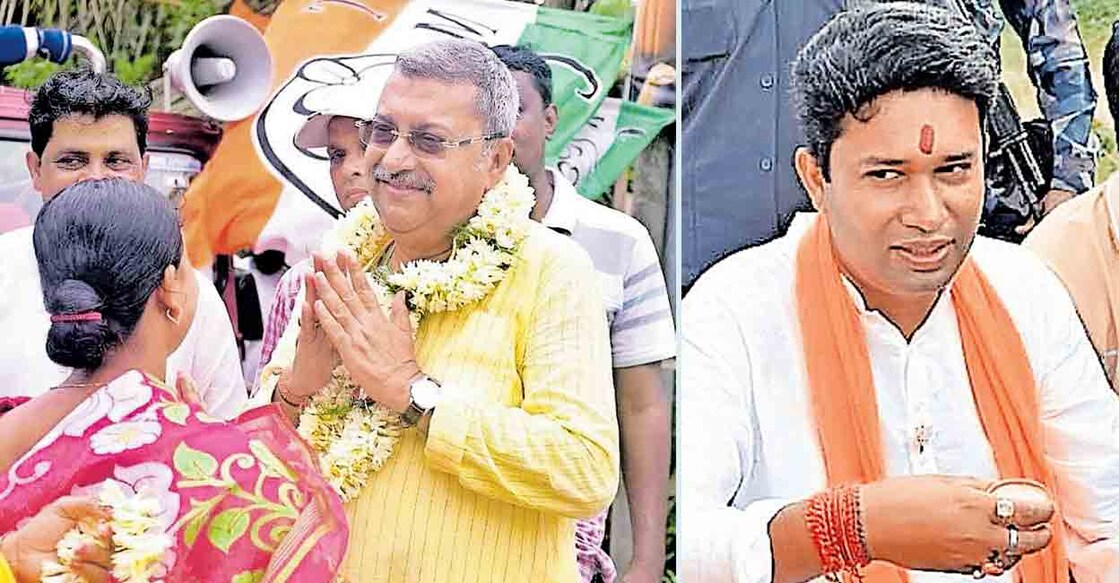 kalyan-banerjee-and-kabir-sankar-bose (1) സെറാംപുരിലെ തൃണമൂൽ സ്ഥാനാർഥി കല്യാൺ ബാനർജി പ്രചാരണത്തിൽ. (2) കബീർ ശങ്കർ ബോസ്