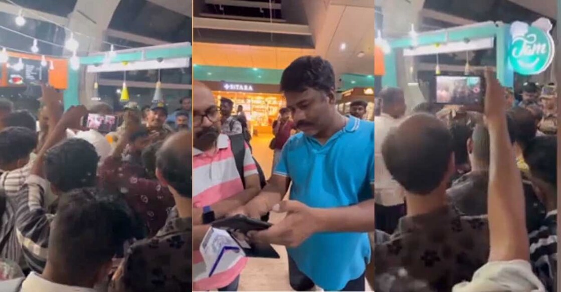 തിരുവനന്തപുരം വിമാനത്താവളത്തിൽ കുടുങ്ങിയ യാത്രക്കാരുടെ പ്രതിഷേധം
