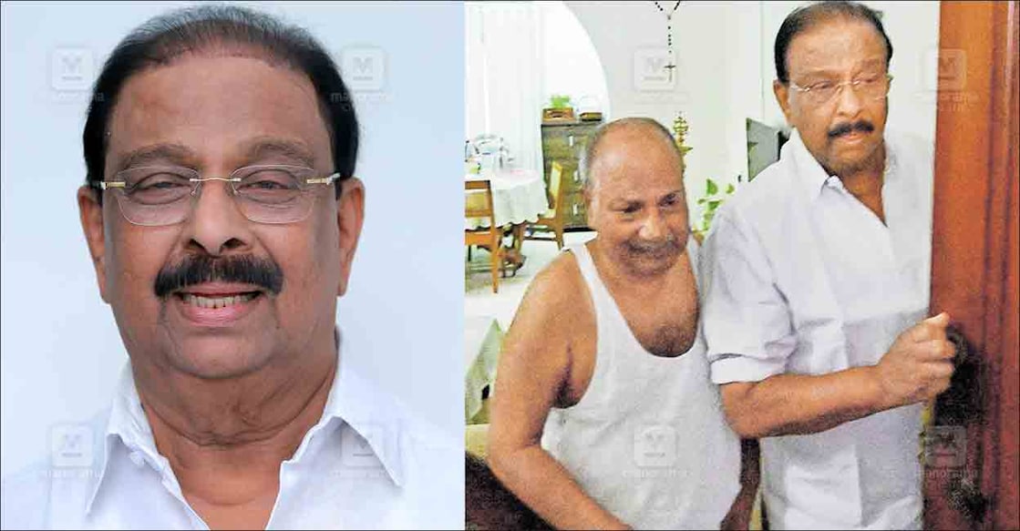ak-antony-and-k-sudhakaran (1) കെ.സുധാകരൻ (2) കെപിസിസി പ്രസിഡന്റായി ചുമതലയേൽക്കുന്നതിനു മുന്നോടിയായി കെ.സുധാകരൻ കോൺഗ്രസ് പ്രവർത്തകസമിതി അംഗം എ.കെ.ആന്റണിയെ വഴുതക്കാട്ടെ വീട്ടിൽ സന്ദർശിച്ചപ്പോൾ. ചിത്രം: മനോരമ