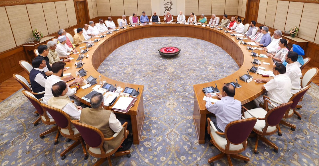 Modi-Cabinet നരേന്ദ്ര മോദി സർക്കാരിന്റെ ആദ്യ ക്യാബിനറ്റ് യോഗം. (Photo:@PIBTvpm/X)
