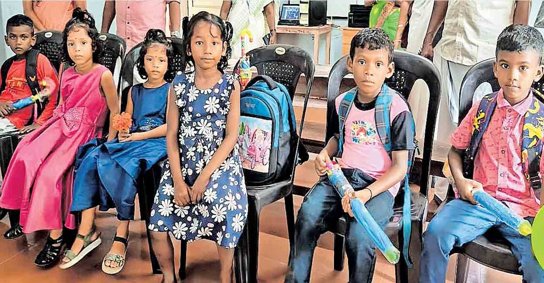 students കാസർകോട് വലിയപറമ്പ് തയ്യിൽ സൗത്ത് കടപ്പുറം ജിഎൽപി സ്കൂളിൽ പ്രവേശനം നേടിയ ബംഗാൾ സ്വദേശികളായ 6 കുട്ടികൾ.