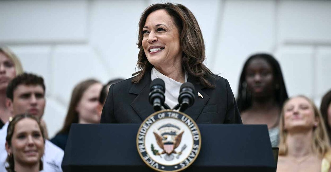 Kamala Harris കമല ഹാരിസ് (Photo by Brendan SMIALOWSKI / AFP)