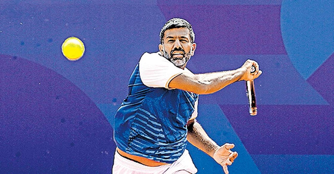 boppanna ബൊപ്പണ്ണ ഡബിൾസ് മത്സരത്തിനിടെ.