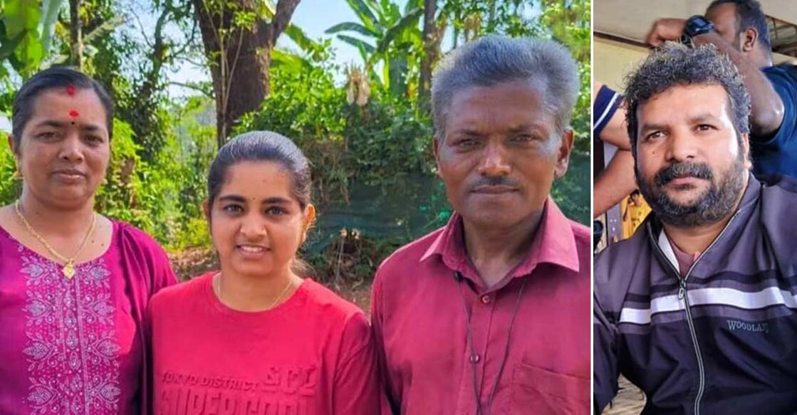 ശിവൻ, ഭാര്യ പ്രമോദിനി മകൾ ജിജിന എന്നിവർക്കൊപ്പം, ജിതേഷ്. Image Credit: Special Arrangement