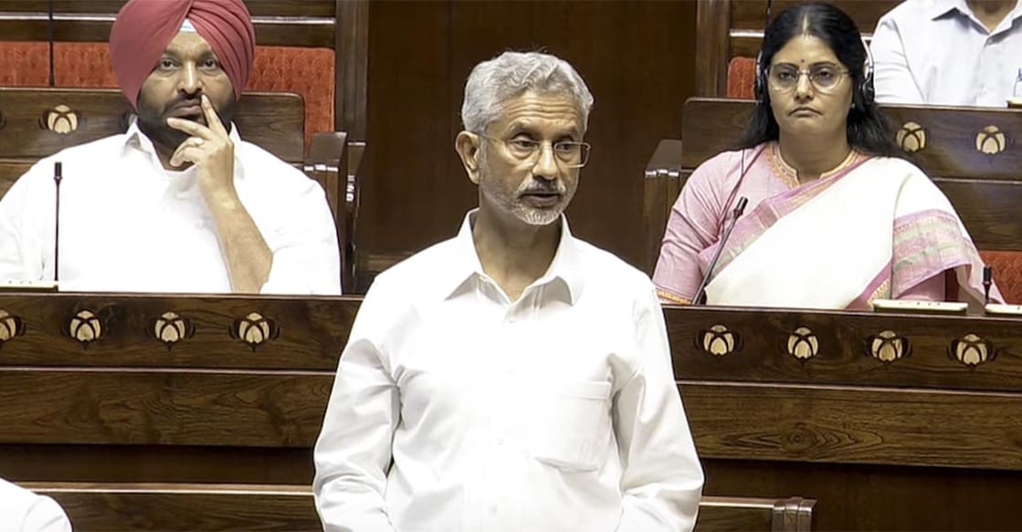 s-jaishankar-rajya-sabha വിദേശകാര്യമന്ത്രി എസ്.ജയ്ശങ്കർ രാജ്യസഭയിൽ സംസാരിക്കുന്നു. Photo: PTI