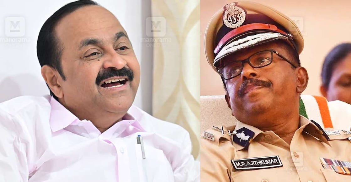 വി.ഡി.സതീശൻ. എം.ആർ.അജിത്‌കുമാർ. ചിത്രം: മനോരമ