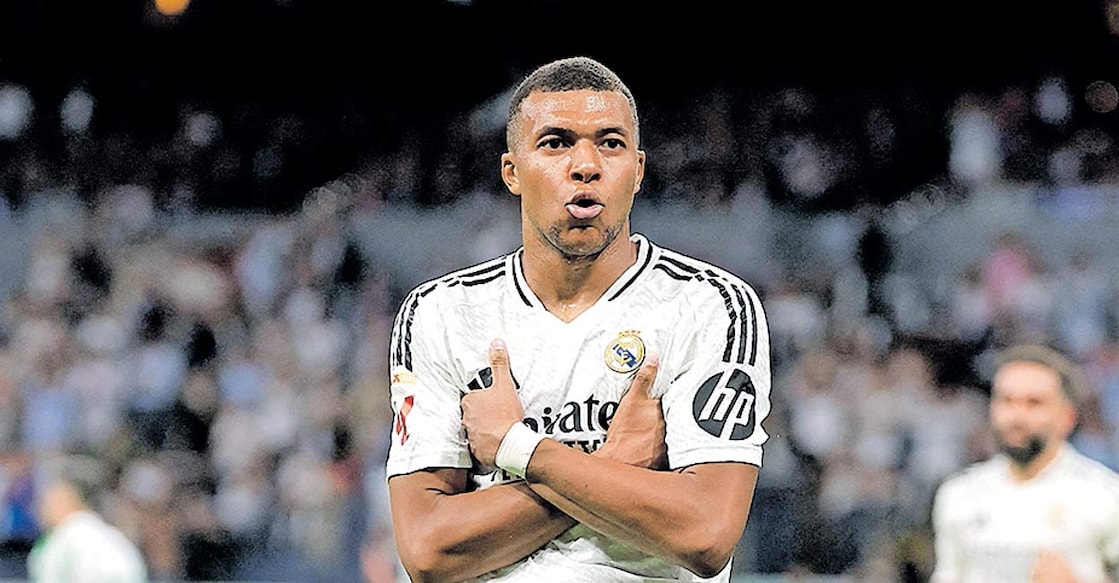 kylian-mbappe റയൽ ബെറ്റിസിനെതിരെ ഗോൾ നേടിയ ശേഷം റയൽ മഡ്രിഡ് താരം കിലിയൻ എംബപെയുടെ ആഹ്ലാദപ്രകടനം.