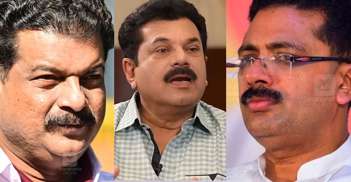 പി.വി.അൻവർ, എം.മുകേഷ്, കെ.ടി.ജലീൽ (File Photos: Manorama)