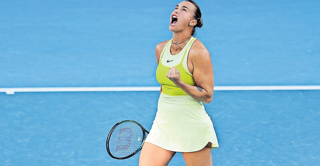 aryna-sabalenka സബലേങ്കയുടെ വിജയാഹ്ലാദം.