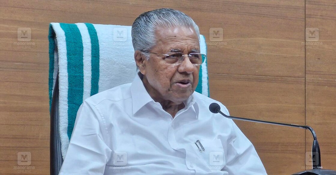 മുഖ്യമന്ത്രി പിണറായി വിജയന്റെ വാർത്താസമ്മേളനം (Photo: Manoj Chemancheri/Manorama)