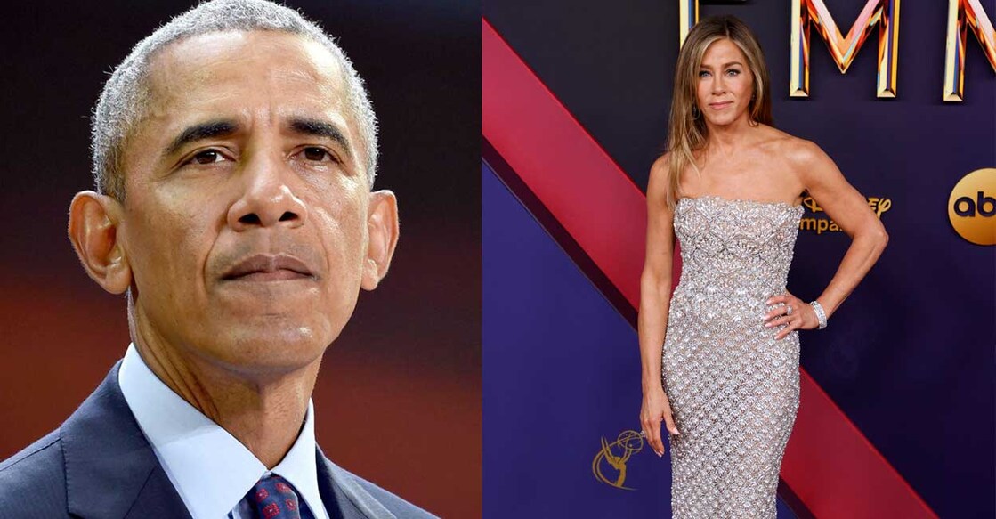 obama-jennifer ബറാക് ഒബാമ. Image Credit: X, നടി ജെനിഫര് അനിസ്റ്റൺ. (Photo by Michael TRAN / AFP)
