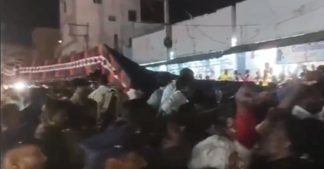 തിരുപ്പതി ക്ഷേത്രത്തിലെ തിരക്ക് (image credit : @ANI/X)