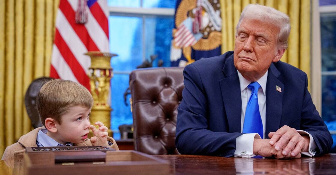 മസ്കിന്റെ മകൻ മൂക്കു തുടച്ചു; 145 വർഷം പഴക്കമുള്ള മേശ മാറ്റി സ്ഥാപിച്ച് ട്രംപ്