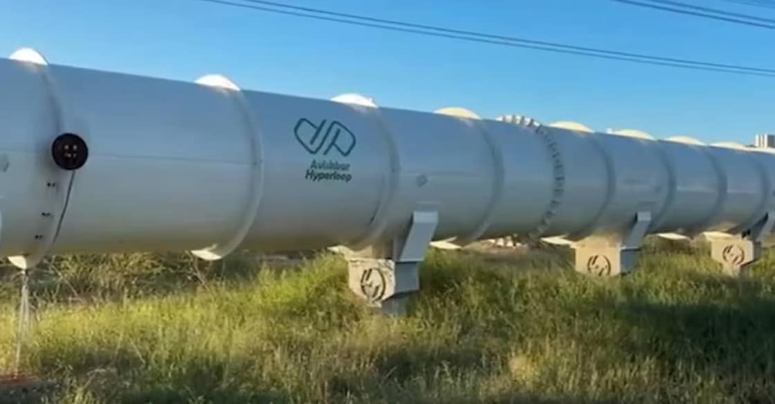 hyperloop-test-track ഹൈപ്പർ ലൂപ്പ് പരീക്ഷണ ട്രാക്ക്, റെയിൽവേ മന്ത്രി അശ്വിനി വൈഷ്ണവ് എക്സിലൂടെ പുറത്തുവിട്ട ദൃശ്യത്തിൽ നിന്ന്.