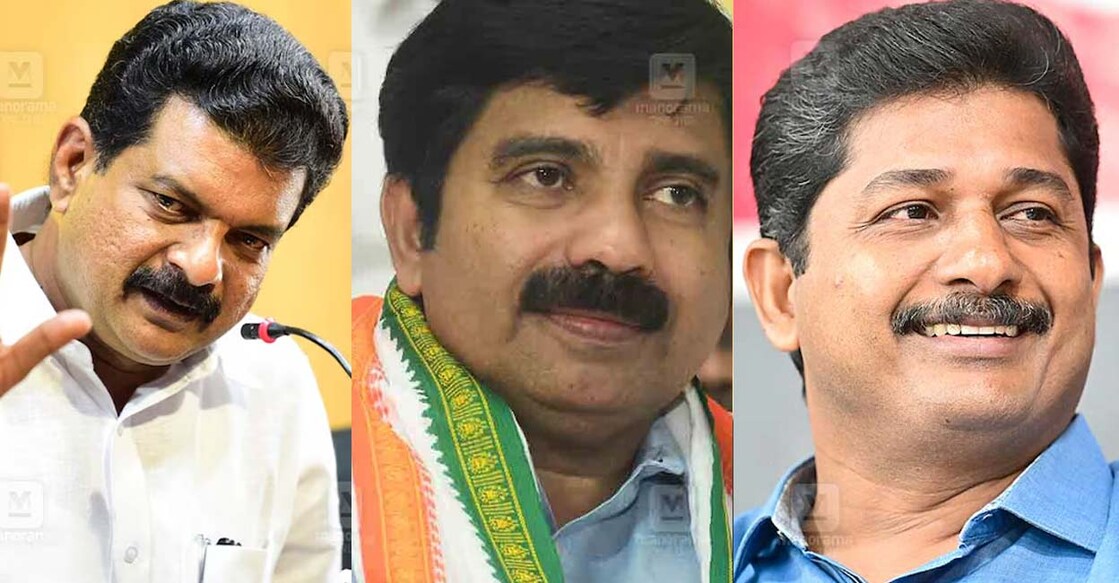 1. പി.വി.അൻവർ, 2.ആര്യാടൻ ഷൗകക്കത്ത്, 3. എം.സ്വരാജ് (ചിത്രം∙മനോരമ)