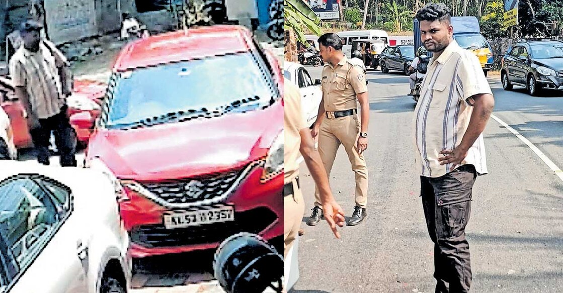 1) കീഴമ്പാറയിൽനിന്ന്കാർ മോഷ്ടിക്കുന്നതിന്റെ സിസിടിവി ദൃശ്യം.  
2) കീഴമ്പാറയിൽനിന്ന് മോഷണം പോയ കാർ മുട്ടുച്ചിറക്കു സമീപം അപകടത്തിൽപെട്ടപ്പോൾ വാഹനമോടിച്ചിരുന്നയാൾ. ഇയാൾ പിന്നീട് സംഭവസ്ഥലത്തുനിന്ന് ടന്നുകളഞ്ഞു.