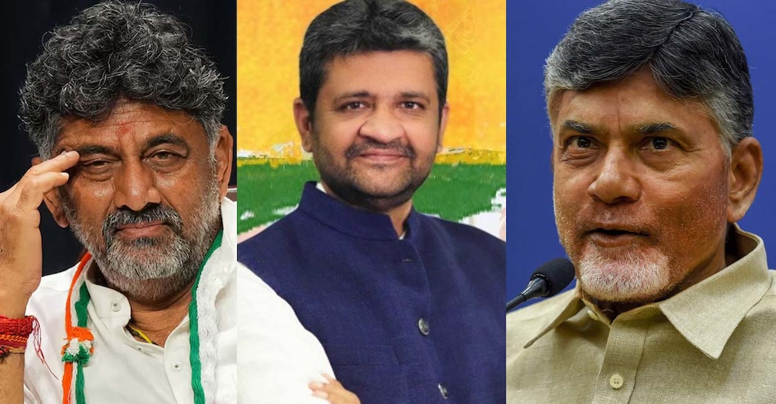 dk-shivkumar-parag-shah-chandrababu-naidu ഡി.കെ.ശിവകുമാർ (Photo:PTI), പരാഗ് ഷാ (Photo: Facebook/Parag Shah), എൻ.ചന്ദ്രബാബു നായിഡു (Photo:PTI)