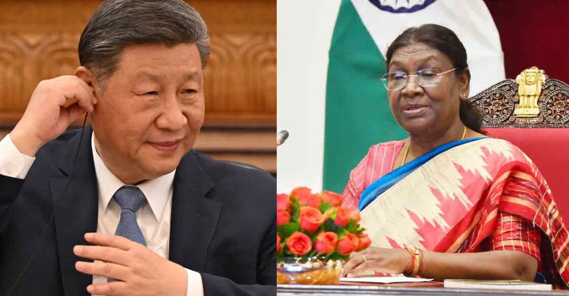 Draupadi-Murmu-xi-jinping ഷി ചിൻപിങ് (Photo by ADEK BERRY / AFP), രാഷ്ട്രപതി ദ്രൗപദി മുർമു (Photo: X, @rashtrapatibhvn)