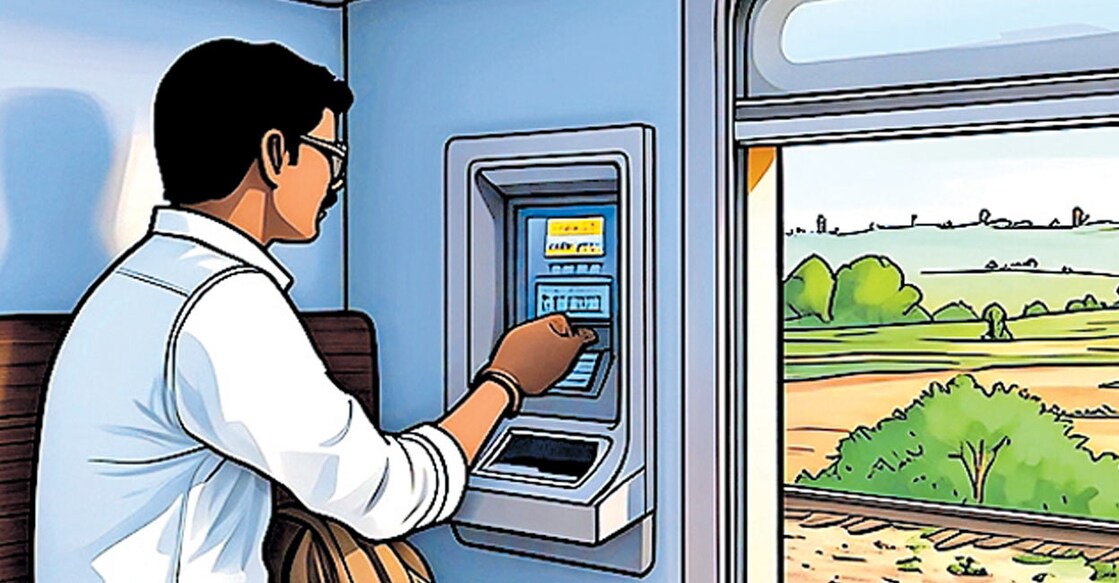 ATM-in-train-representational പ്രതീകാത്മക ചിത്രം
