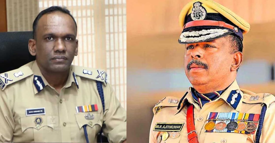 മനോജ് ഏബ്രഹാം, എം.ആർ.അജിത് കുമാർ (ചിത്രങ്ങൾ: മനോരമ)