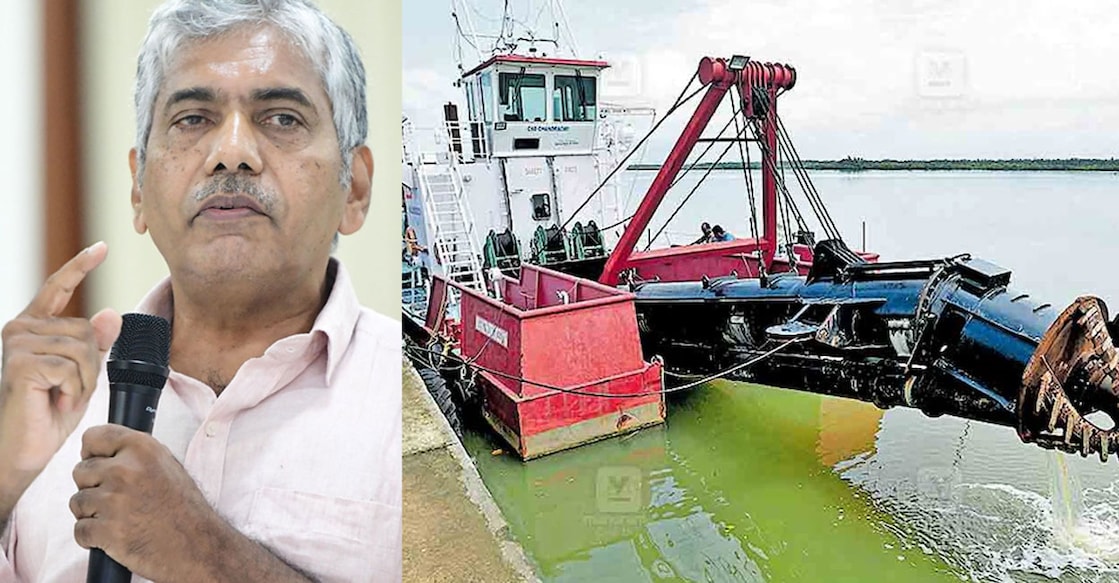 jacob-thomas-muthalapozhi-dredger ജേക്കബ് തോമസ് (File Photo: Manorama), അഴീക്കൽ തുറമുഖത്തെ ഡ്രജർ ചന്ദ്രഗിരി.