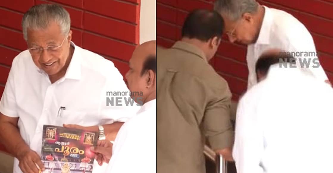 pinarayi-vijayan-devaswom തൃശൂര് പൂരം നടത്തിപ്പില് പിന്തുണ തേടി തിരുവമ്പാടി ദേവസ്വം ഭാരവാഹികള് മുഖ്യമന്ത്രിയെ കണ്ടപ്പോള്