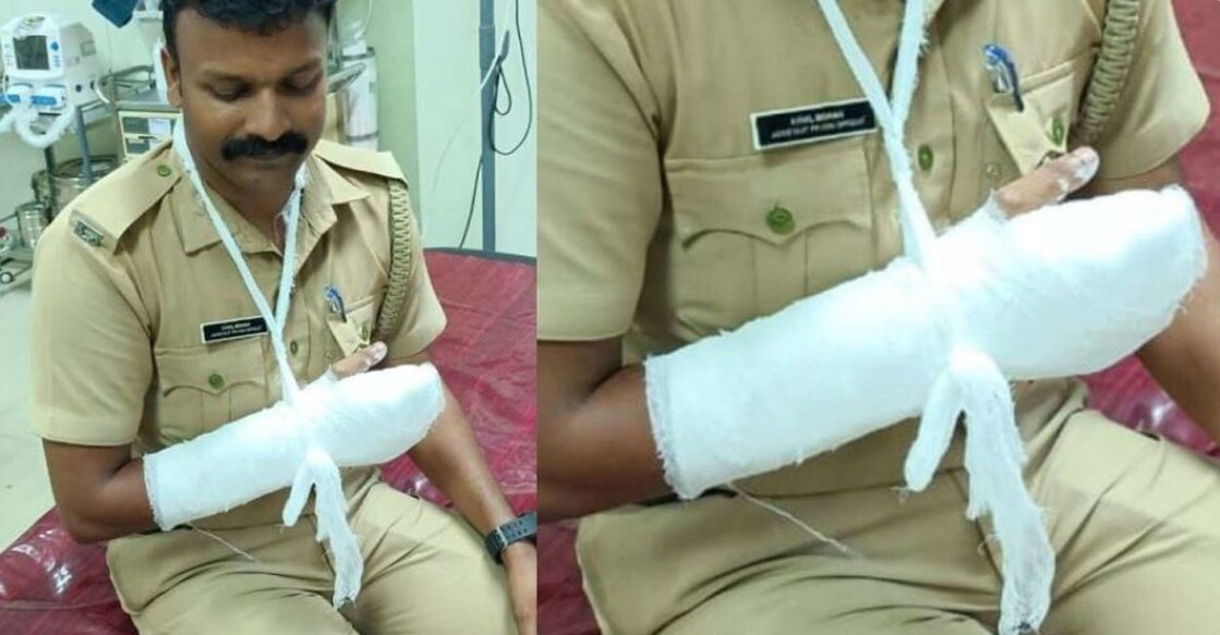 akhil-mohan പരുക്കേറ്റ അസിസ്റ്റന്റ് പ്രിസണ് ഓഫിസര് അഖില് മോഹൻ (Photo : Special Arrangement)