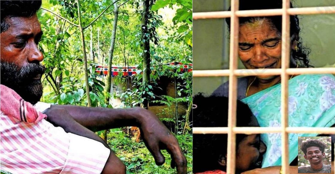 alanpalakkadelephantattack 1.അലന്റെ പിതാവ് ജോസഫ് മാത്യു, 2. പൊട്ടിക്കരയുന്ന അയൽവാസിയും ബന്ധുവുമായ സ്വീറ്റി. (ചിത്രം: മനോരമ)