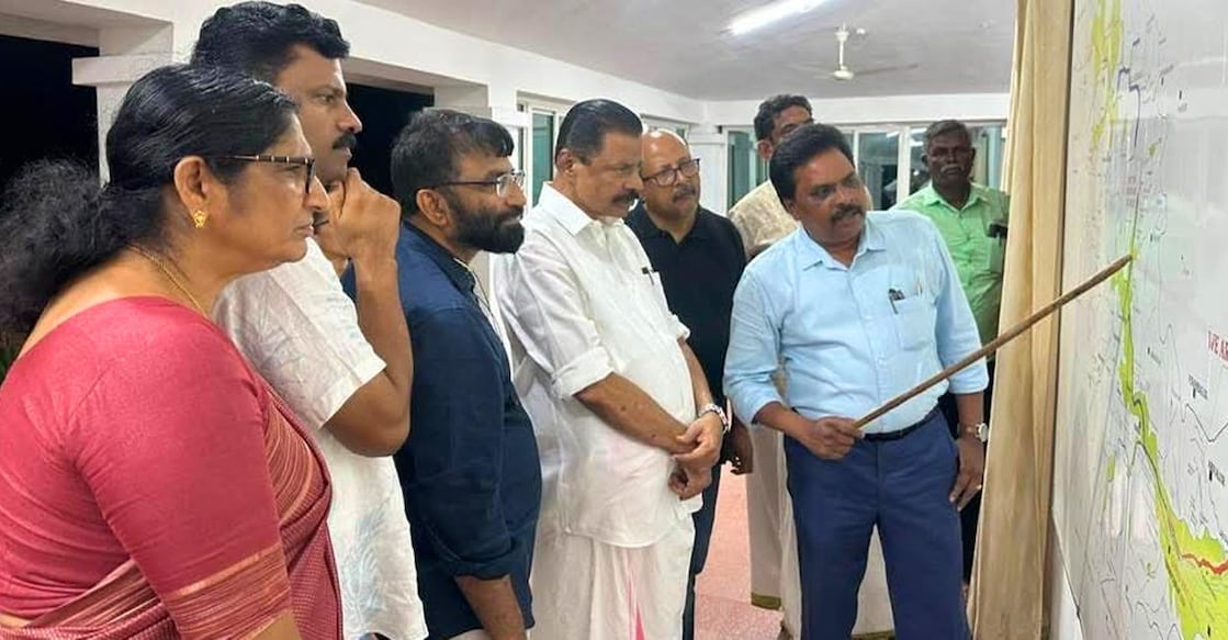 govindan-kallana സിപിഎം സംസ്ഥാന സെക്രട്ടറി എം.വി.ഗോവിന്ദൻ കല്ലണ ഡാം സന്ദർശിച്ചപ്പോൾ (Photo Arranged)