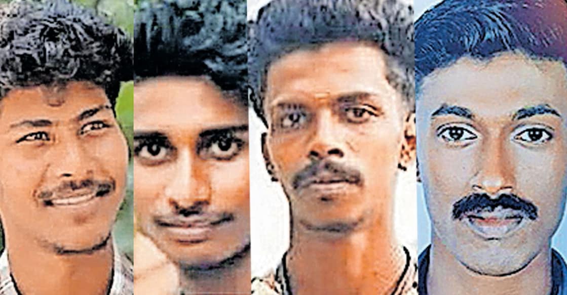 balaramapuram-accident-death ബാലരാമപുരത്ത് നിർത്തിയിട്ട ലോറിക്കു പിന്നിൽ സ്കൂട്ടർ ഇടിച്ചു
മരിച്ച അഖിൽ, സാമുവൽ, അഭിൻ, സ്കൂട്ടർ നിയന്ത്രണംവിട്ട് പോസ്റ്റിൽ ഇടിച്ചുമരിച്ച രക്ഷാപ്രവർത്തകൻ മനോജ്.
