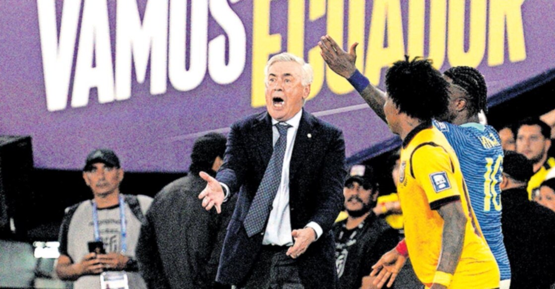 Brazil-coach-Carlo-Ancelotti ഇക്വഡോറിനെതിരായ മത്സരത്തിനിടെ ബ്രസീൽ പരിശീലകൻ കാർലോ ആഞ്ചലോട്ടി.