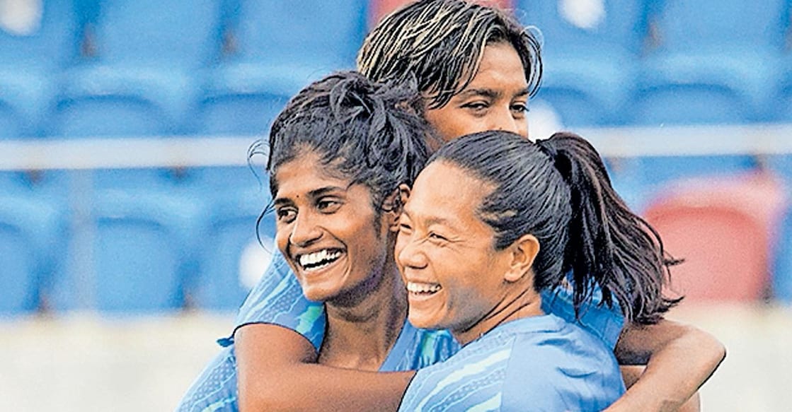indian-womens-football-team ഇന്ത്യൻ താരങ്ങളുടെ വിജയാഹ്ലാദം