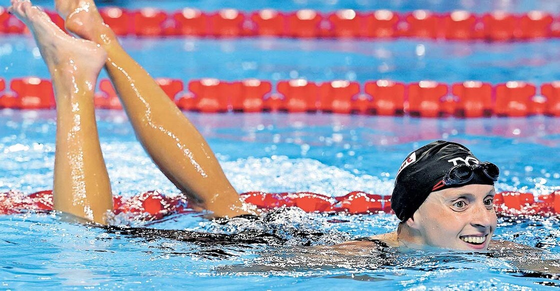 കാറ്റി ലെഡക്കി മത്സരശേഷം
