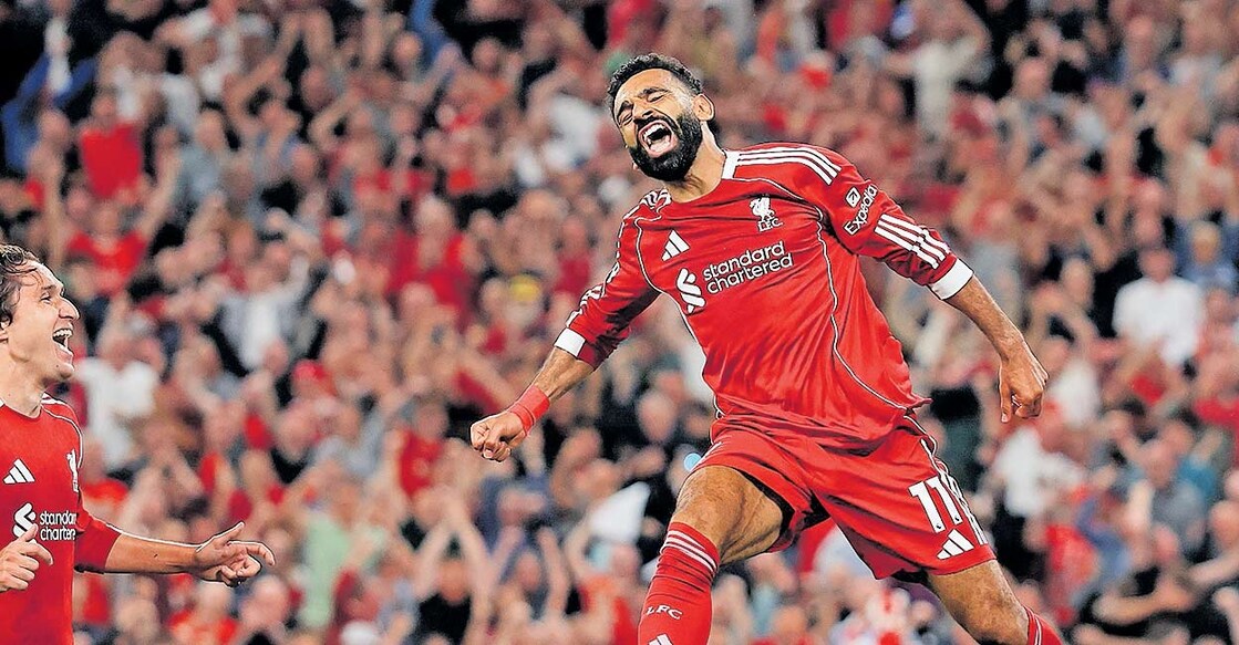 ബോൺമത്തിനെതിരെ ഗോൾ നേടിയ ലിവർപൂൾ താരം 
മുഹമ്മദ് സലായുടെ ആഹ്ലാദം.
