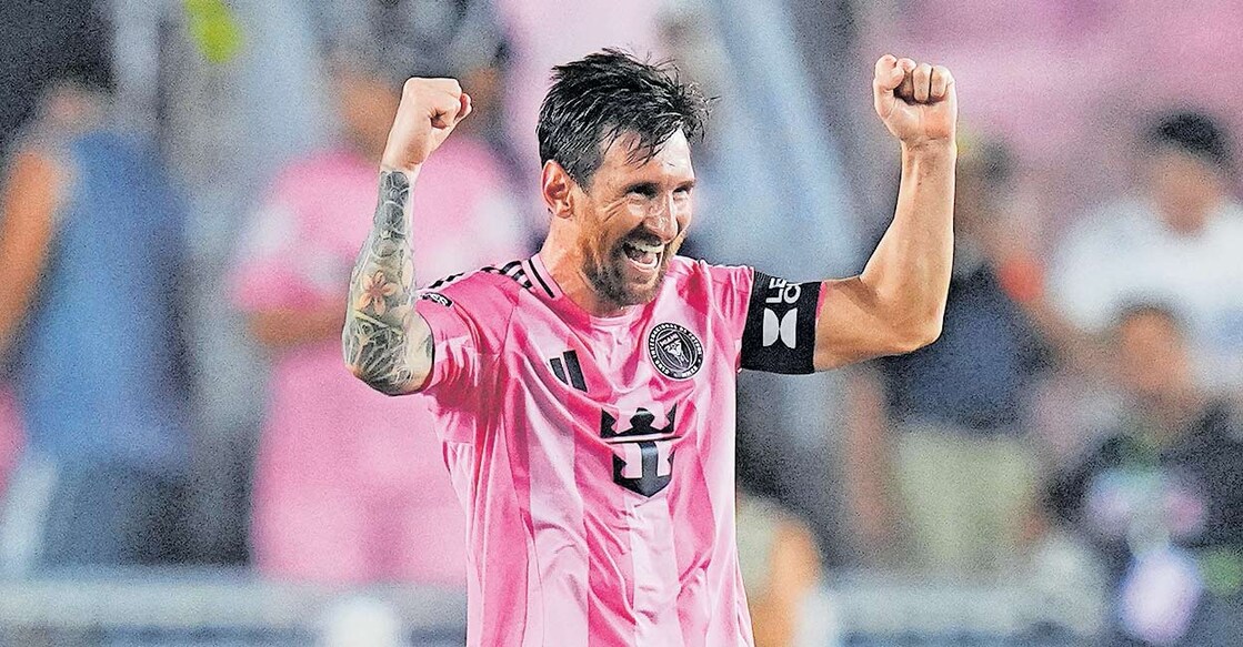 ഇന്റർ മയാമിയുടെ രണ്ടാം ഗോൾ നേടിയ  ലയണൽ മെസ്സിയുടെ ആഹ്ലാദം.