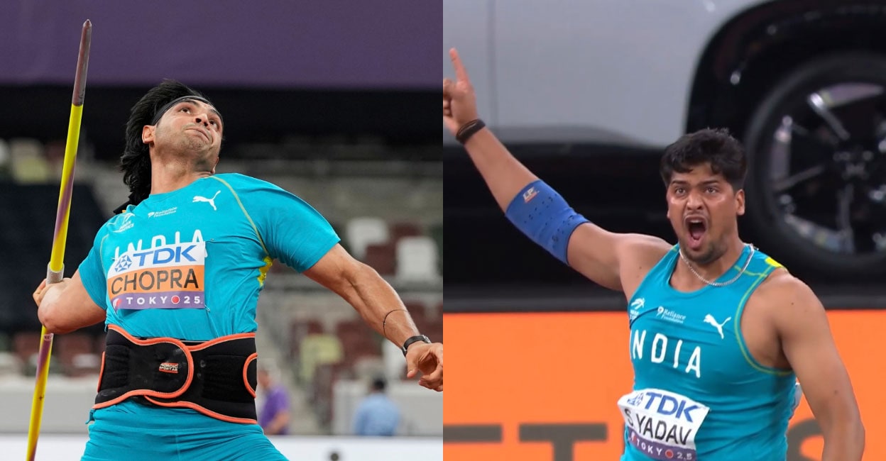 ലോക അത്‍ലറ്റിക്സ് ചാംപ്യൻഷിപ്പിൽ നീരജ് ചോപ്രയ്ക്ക് മെഡൽ ഇല്ല, എട്ടാം സ്ഥാനത്ത്; നാലാമതെത്തി സച്ചിൻ