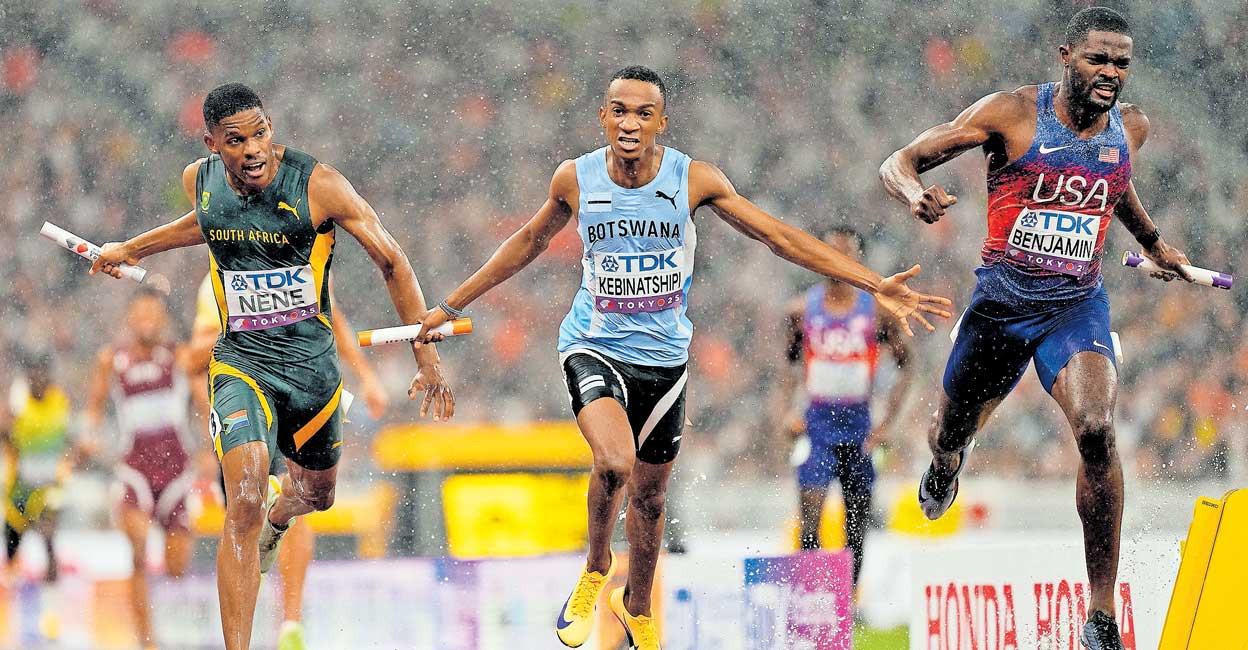 ലോക അത്‌ലറ്റിക്സ് ചാംപ്യൻഷിപ്: ബാറ്റൺ പിടിച്ച് ബോട്‌സ്വാന; മെഡൽ പട്ടികയിൽ യുഎസ് ഒന്നമത്