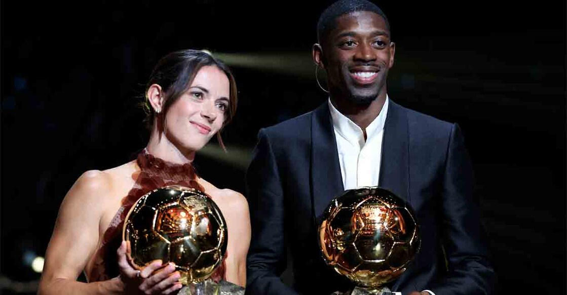 അയ്റ്റാന ബോൺമറ്റി, ഉസ്മാൻ ഡെംബലെ (Photo by Franck FIFE / AFP)