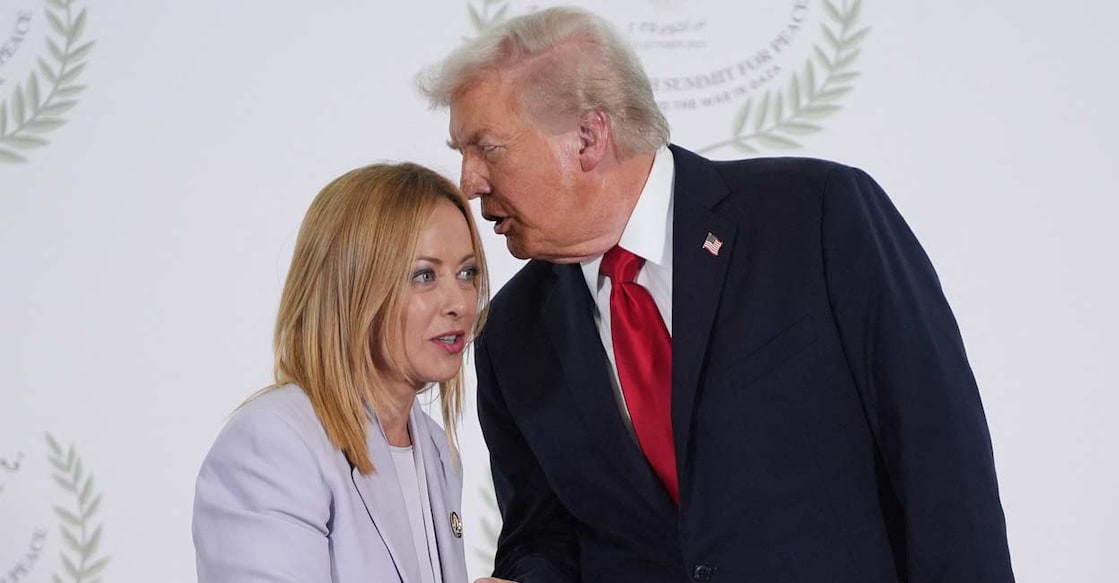 George Meloni and Donald Trump (Photo: EVAN VUCCI / AFP)