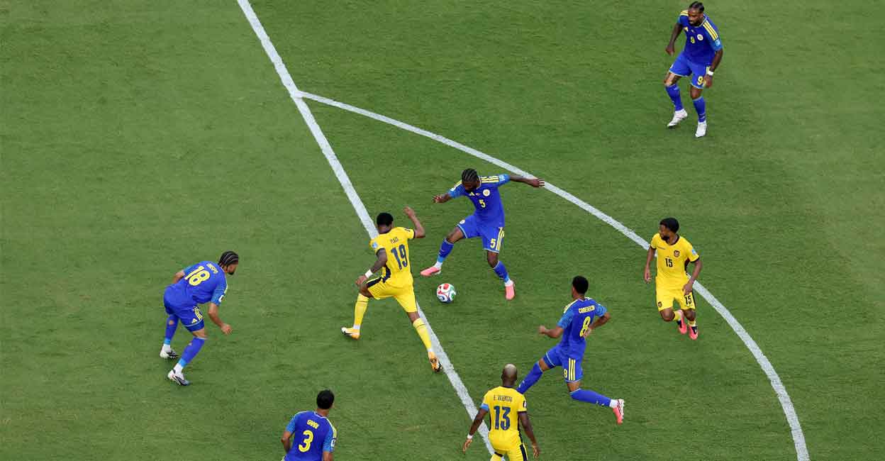 15 ഓൺടാർജറ്റ് ഷോട്ടുകൾ, പ്രതിരോധക്കോട്ട കെട്ടി ചെറുത്ത് കുറസാവോ; ഇക്വഡോറിനെ സമനിലയിൽ കുരുക്കി