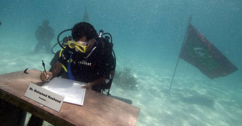 MALDIVIES-POLITICS-ENVIRONMENT MALDIVIES-POLITICS-ENVIRONMENT