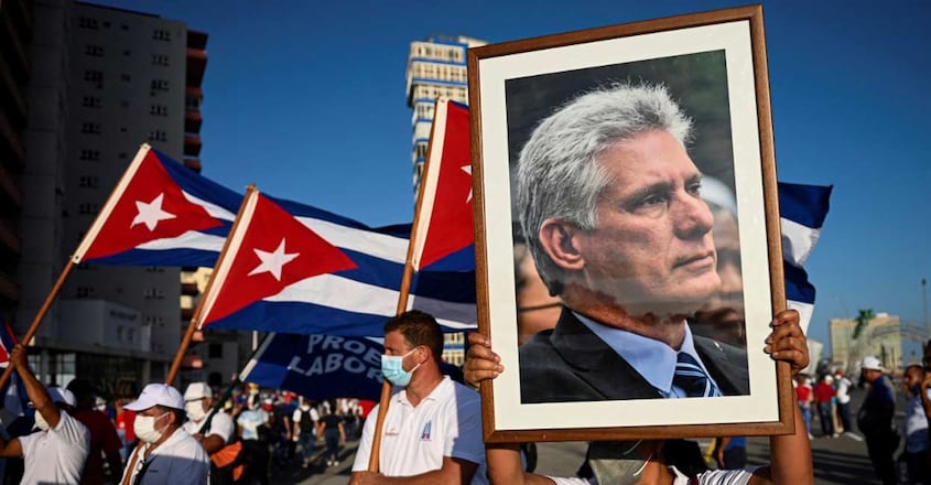 CUBA-POLITICS-DEMONSTRATION-DIAZ-CANEL CUBA-POLITICS-DEMONSTRATION-DIAZ-CANEL