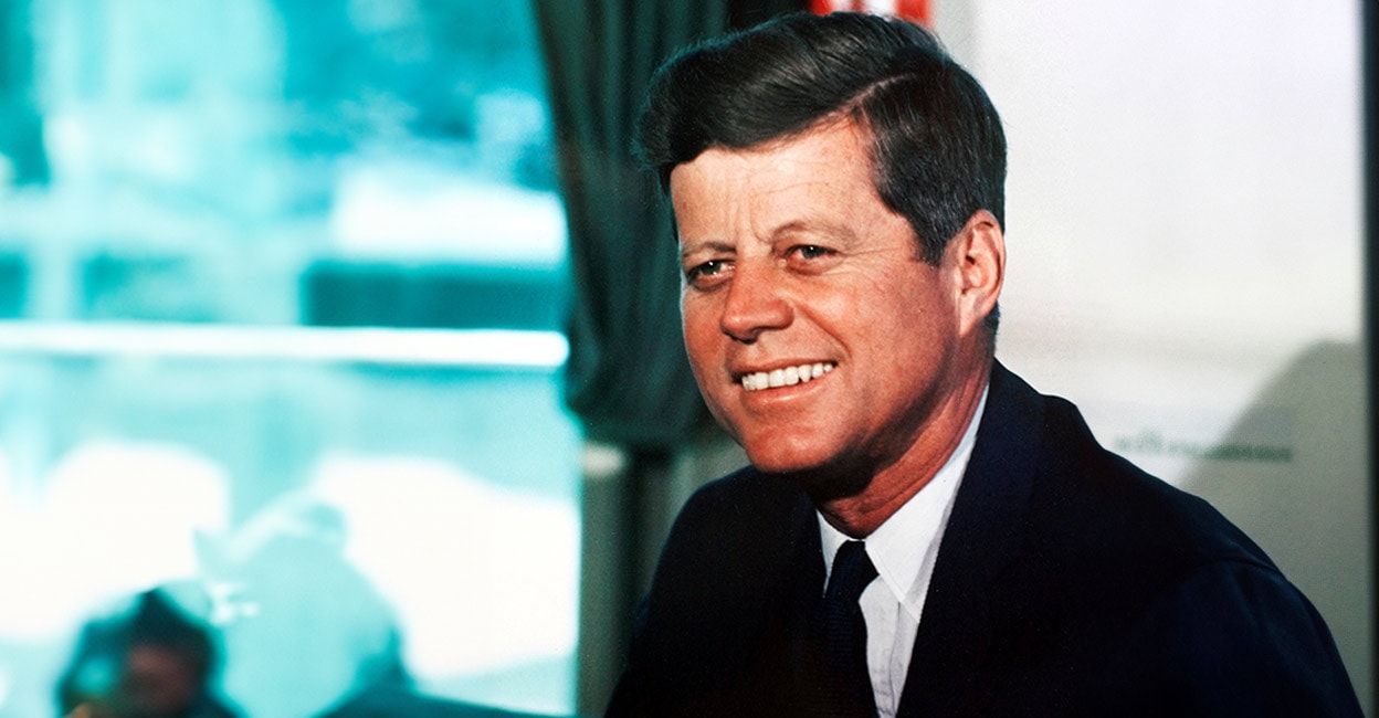 FILE PHOTO: President John F. Kennedy seen working in the Oval Office in theWhite House in Washington, U.S. in 1963.  Robert Knudsen/Courtesy of the John F. Kennedy Presidential Library/Handout/File via REUTERS