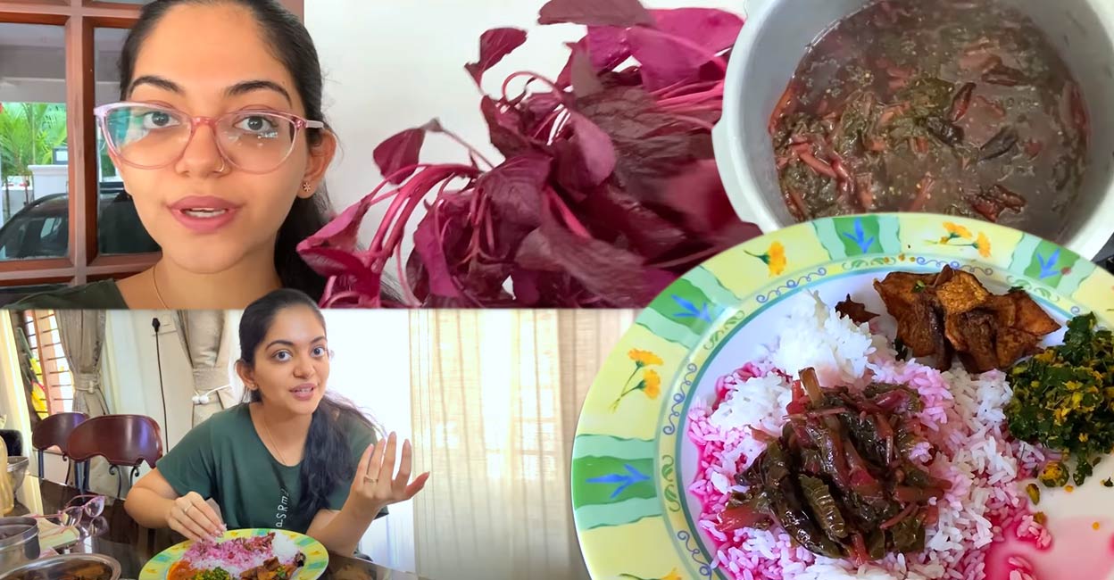 അപ്പച്ചി സ്പെഷൽ ചീര സൂപ്പ്, ചേന ഫ്രൈ : വിഡിയോയുമായി അഹാന കൃഷ്ണകുമാ ...