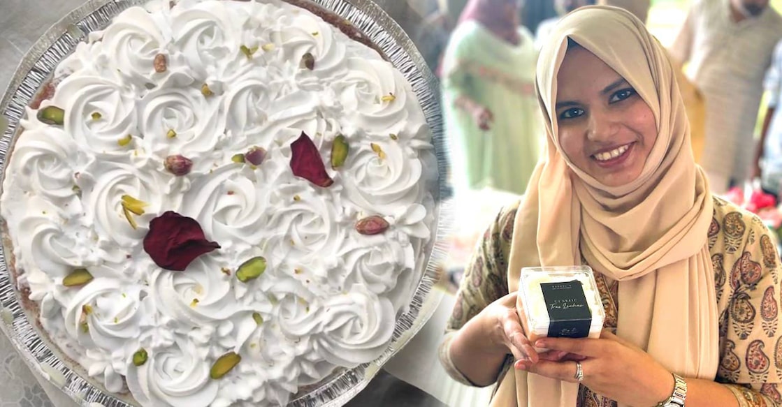 Tres-Leches-cake Ayesha Hadeel with Tres Leches cake (middle) at the Kochi Mercato Flea Market at Hotel Le Meridian Kochi. Photo: Special Arrangement