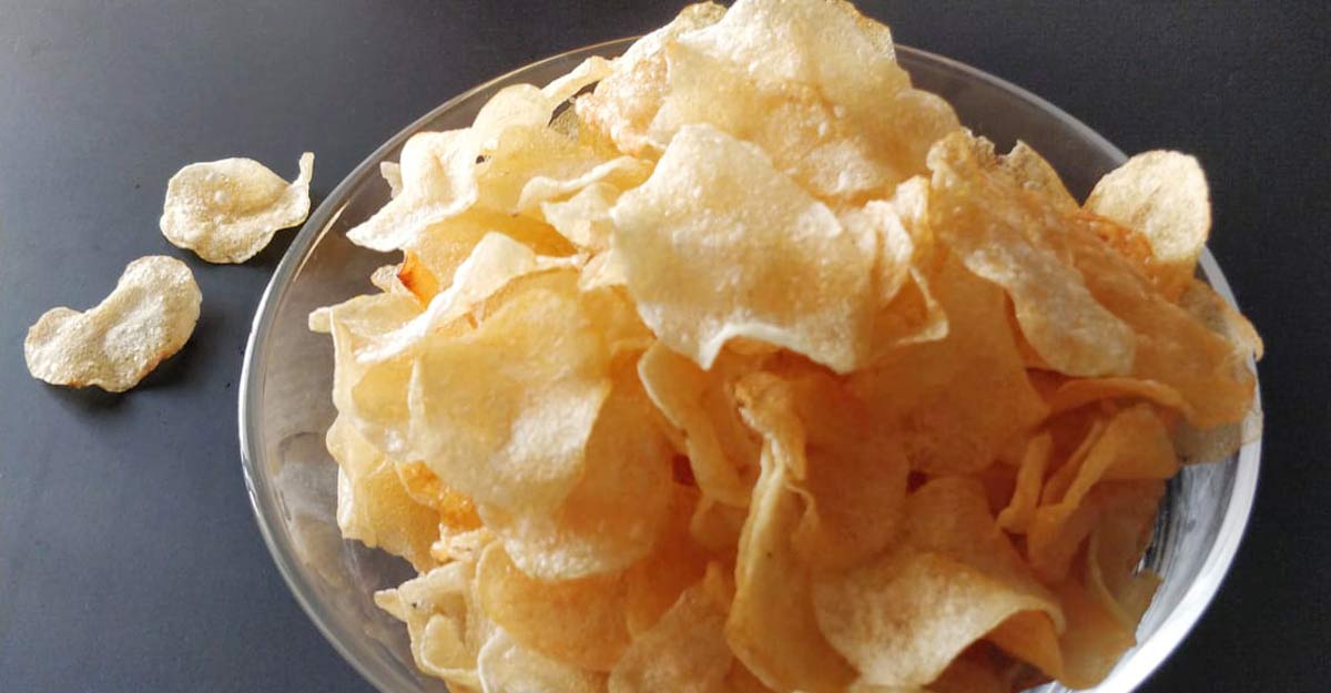 ഉരുളക്കിഴങ്ങ് ചിപ്സ്, കറുമുറെ കൊറിക്കാം Crispy Potato Chips in 10 Minutes