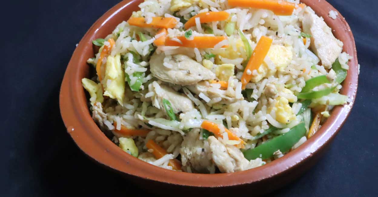 റസ്റ്ററന്റ് രുചിയിൽ ചിക്കൻ ഫ്രൈഡ് റൈസ് | Easy Restaurant Style Chicken